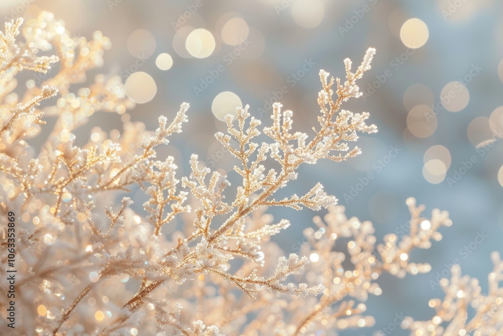 A frozen plant's details, perfect for winter scenes or science illustrations A frozen plant's details, perfect for winter scenes or science illustrations