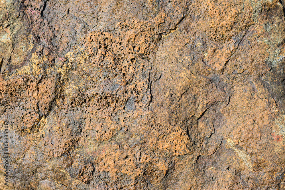 Close-up of the texture of the rock Close-up of the texture of the rock