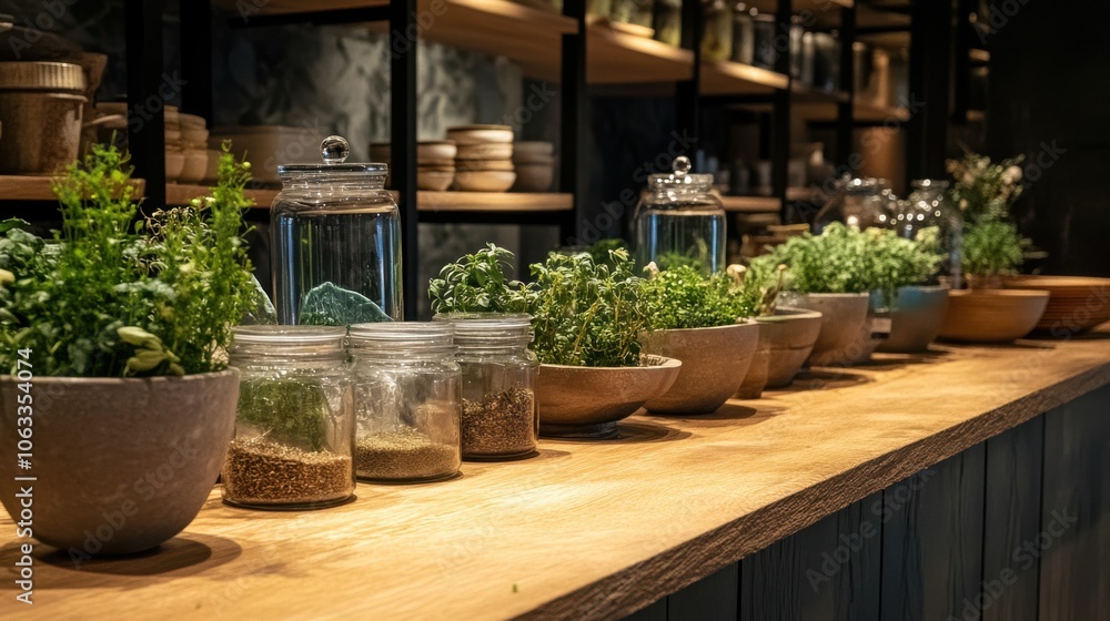 A beautiful wooden counter with a modern design, A beautiful wooden counter with a modern design,