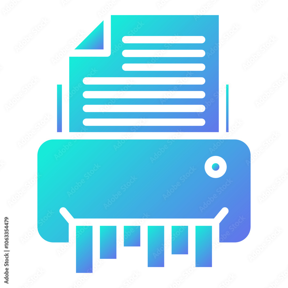 Shredder icon, gradient vector illustration Shredder icon, gradient vector illustration