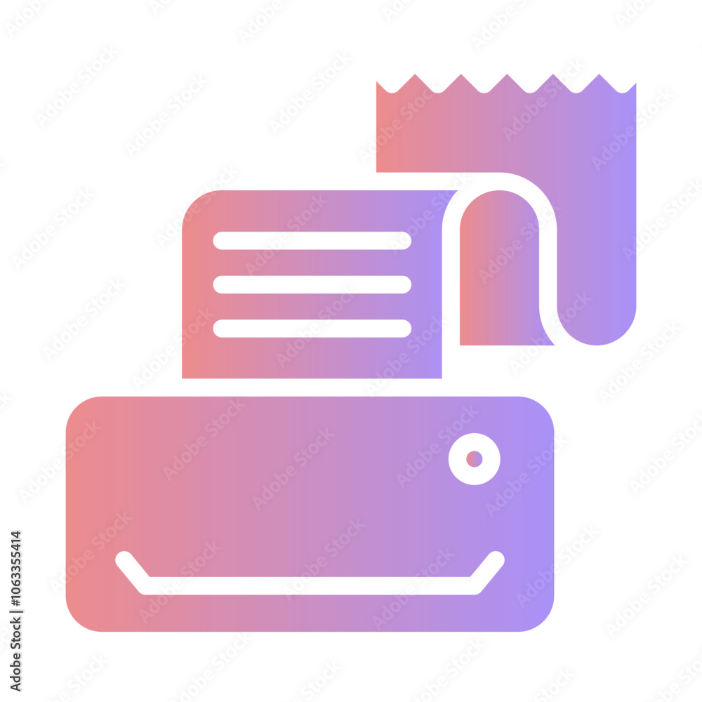 Printer icon, gradient vector illustration Printer icon, gradient vector illustration