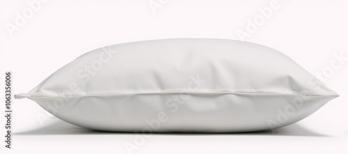 White-background image Sandbag or plastic bag with riceagricultural goods isolated against pure white backdrop photo