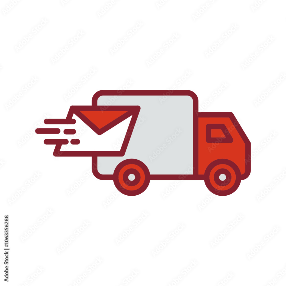Mail Truck Vector Icon Mail Truck Vector Icon