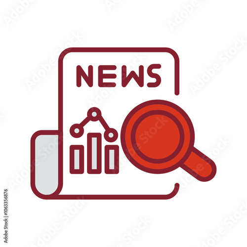 News Analysis Vector Icon