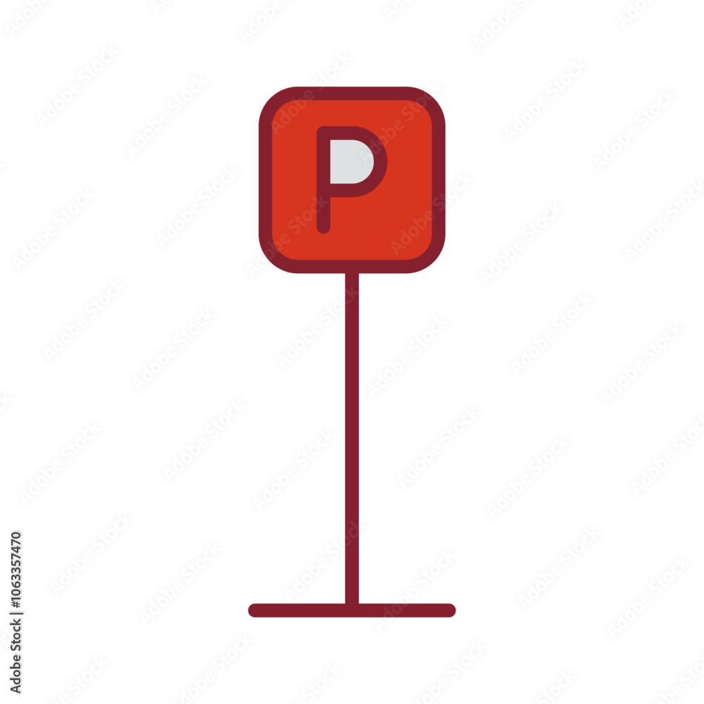 P Button Vector Icon P Button Vector Icon