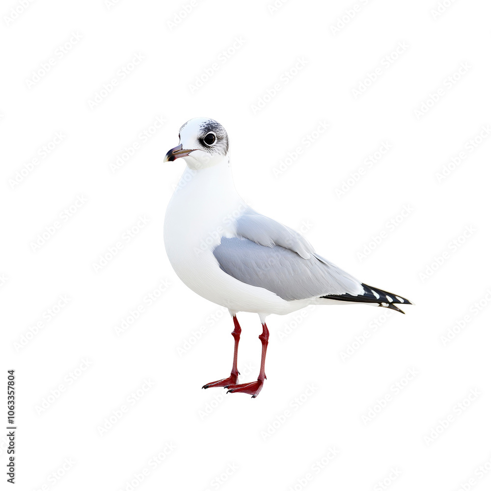 White Seagull Standing on White Background White Seagull Standing on White Background