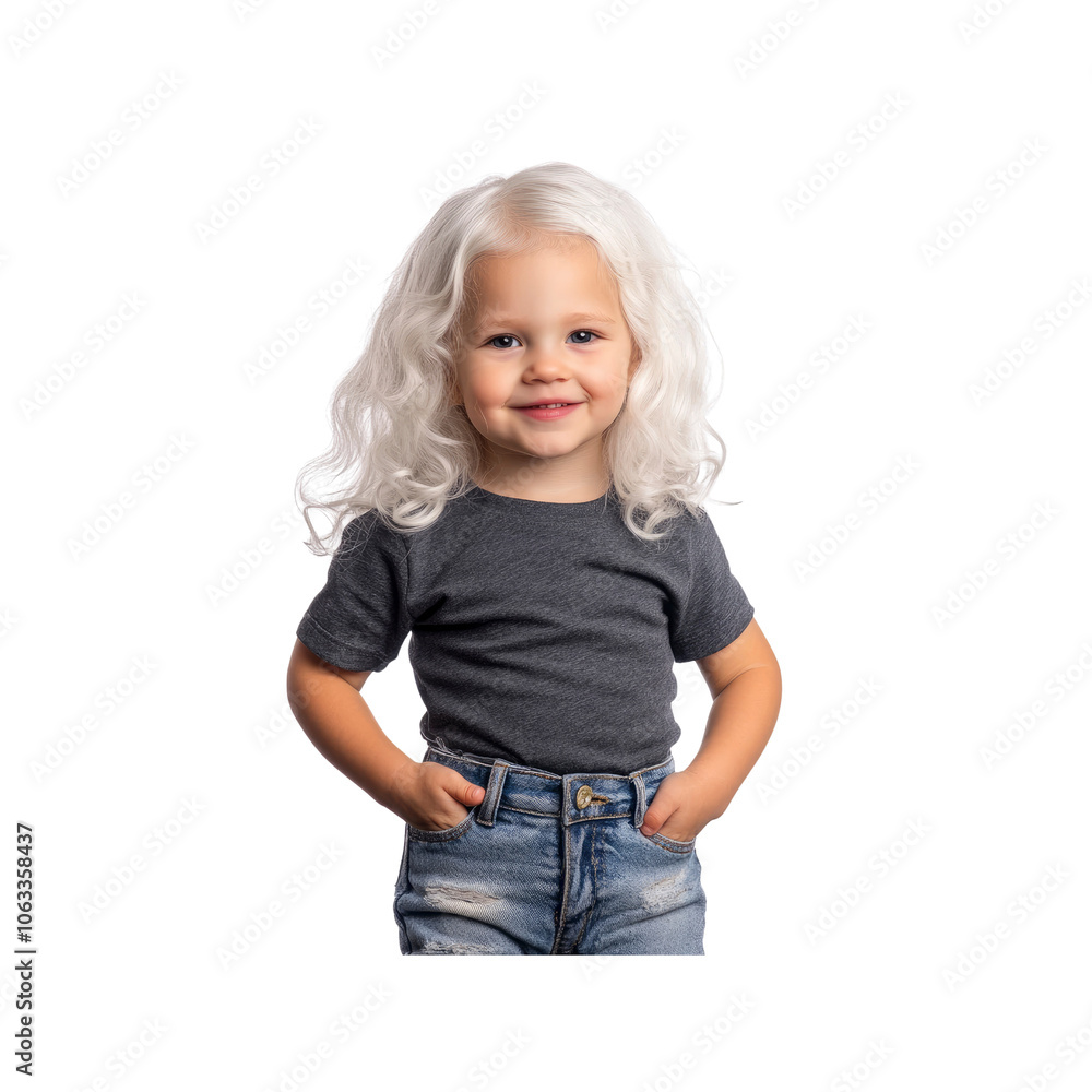 Portrait of a Smiling Little Girl with Long Blonde Hair Portrait of a Smiling Little Girl with Long Blonde Hair