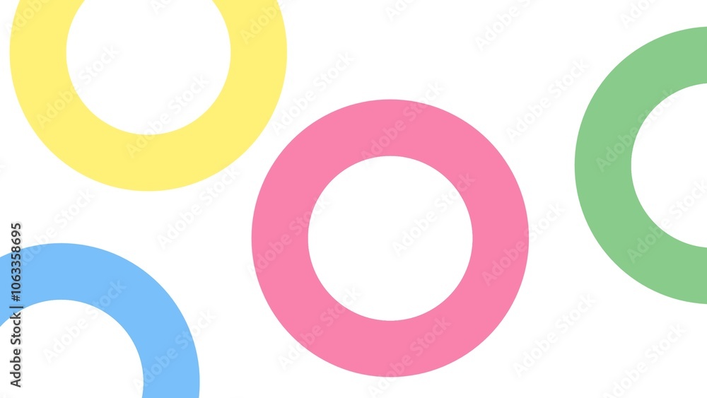 white background with colorful circle motif white background with colorful circle motif