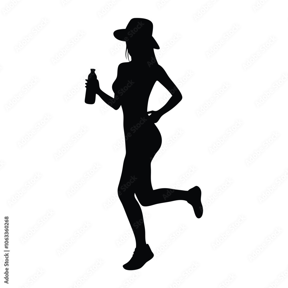a woman running vector silhouette isolated white background a woman running vector silhouette isolated white background