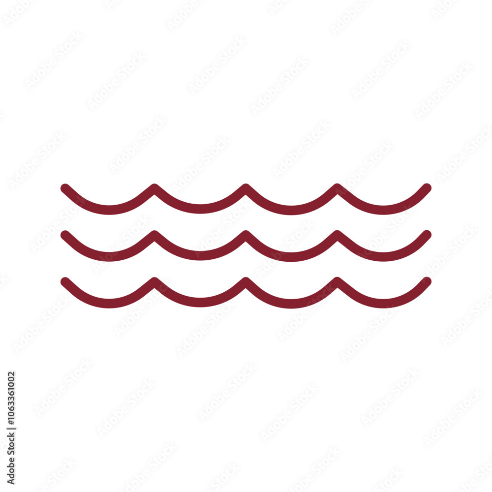 Water Wave Vector Icon Water Wave Vector Icon