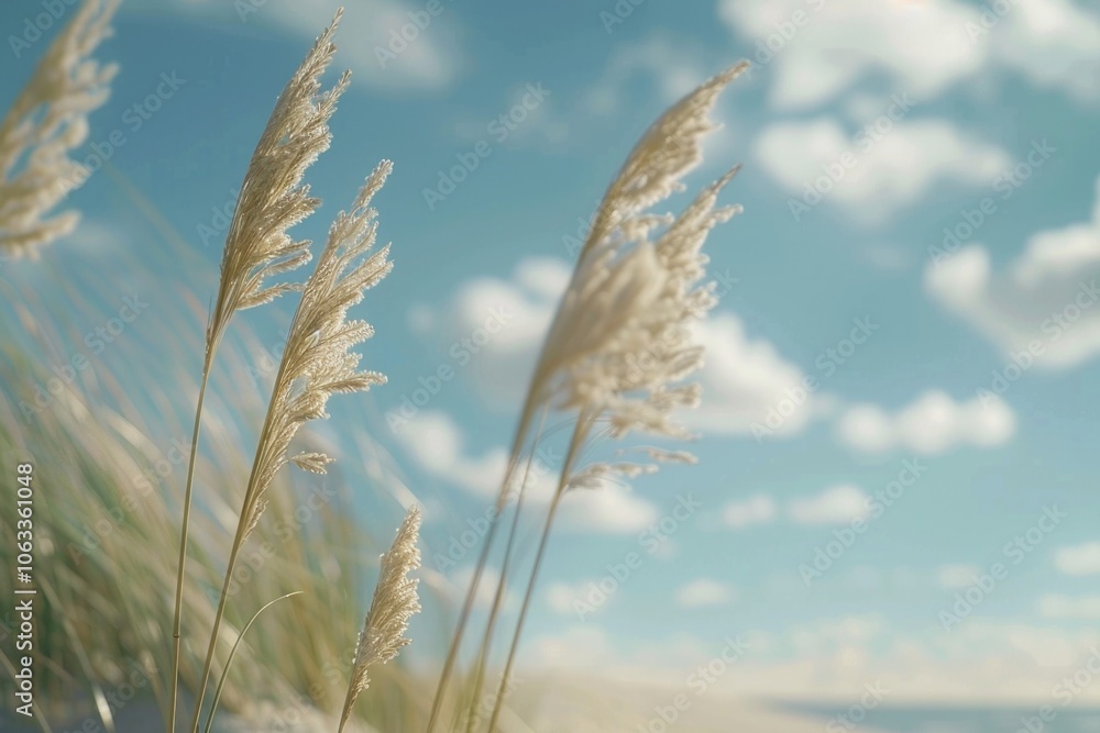 Φωτογραφία Image of tall grass and a body of water, suitable for use in landscape or nature