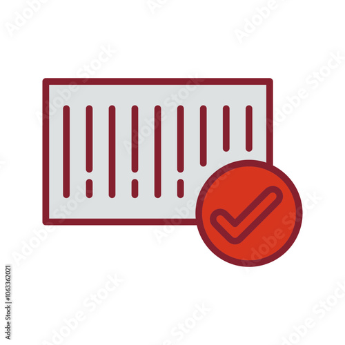 Barcode Check-in Vector Icon