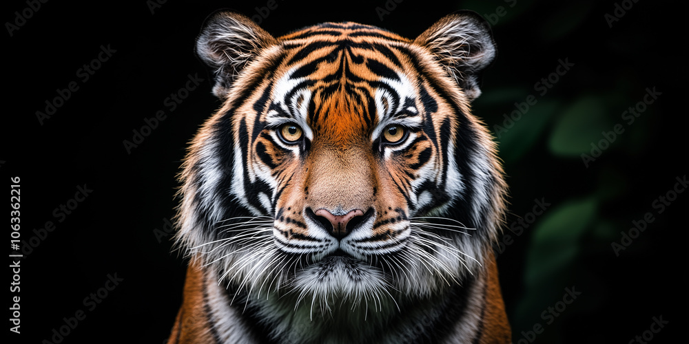 Fototapeta premium Majestic Tiger Portrait in the Wilderness with Intense Stare