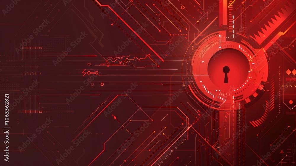 Obraz premium Abstract Digital Security Lock