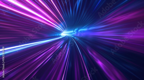 Hypnotic Neon Tunnel of Light