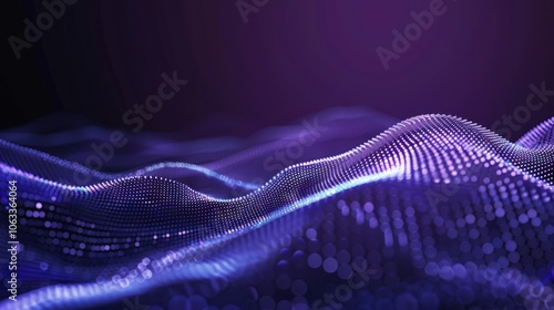 Abstract Purple and Blue Digital Wave