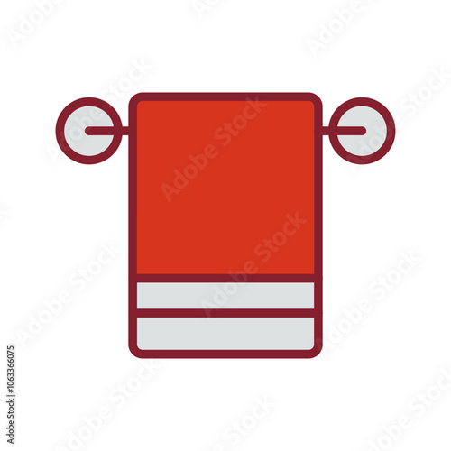 Bath Towels Vector Icon