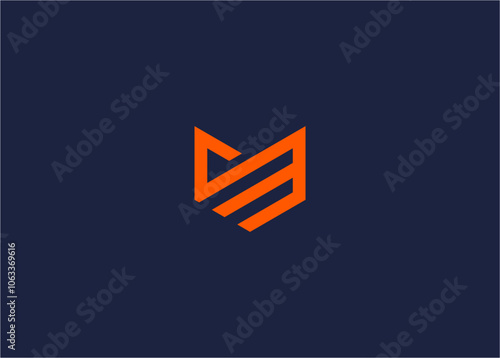 Letter sm with fox logo icon design vector design template inspiration
