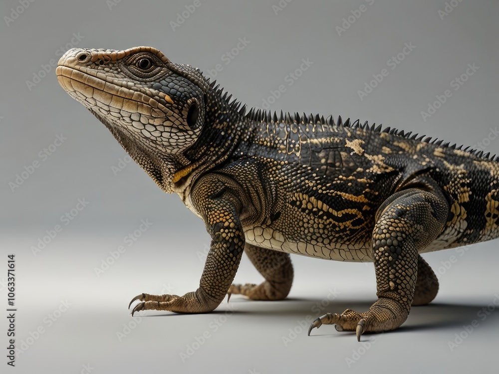 Obraz premium iguana on a white background