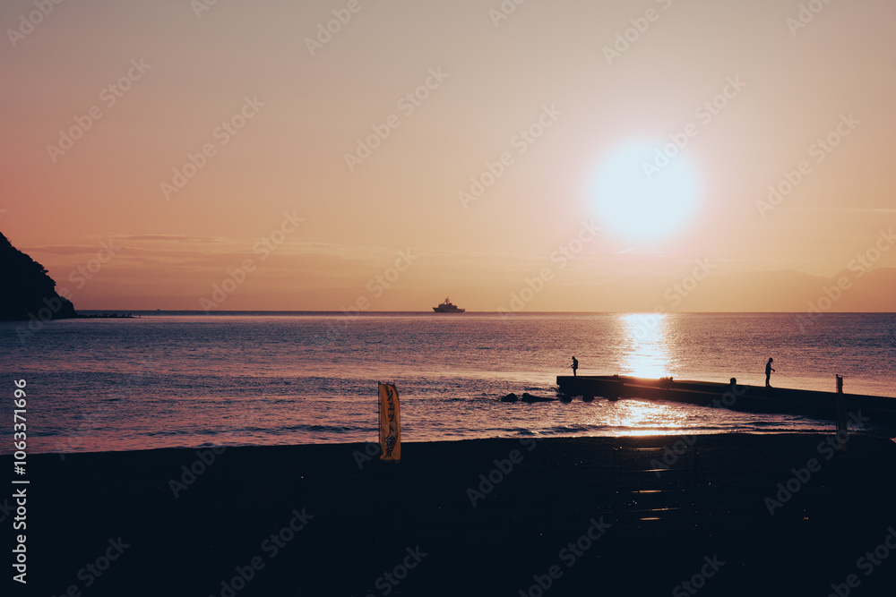 江ノ島の海の夕焼け 江ノ島の海の夕焼け