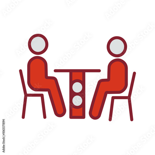 Family Dinner Vector Icon