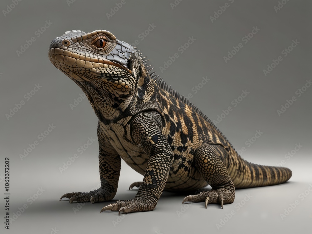 Obraz premium iguana on a white background