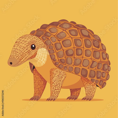 Cute Complex Armadillo Shell Pattern with Segmented Details