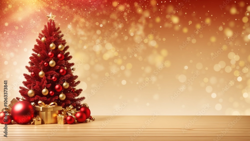 Christmas background with copy space and christmas tree Christmas background with copy space and christmas tree