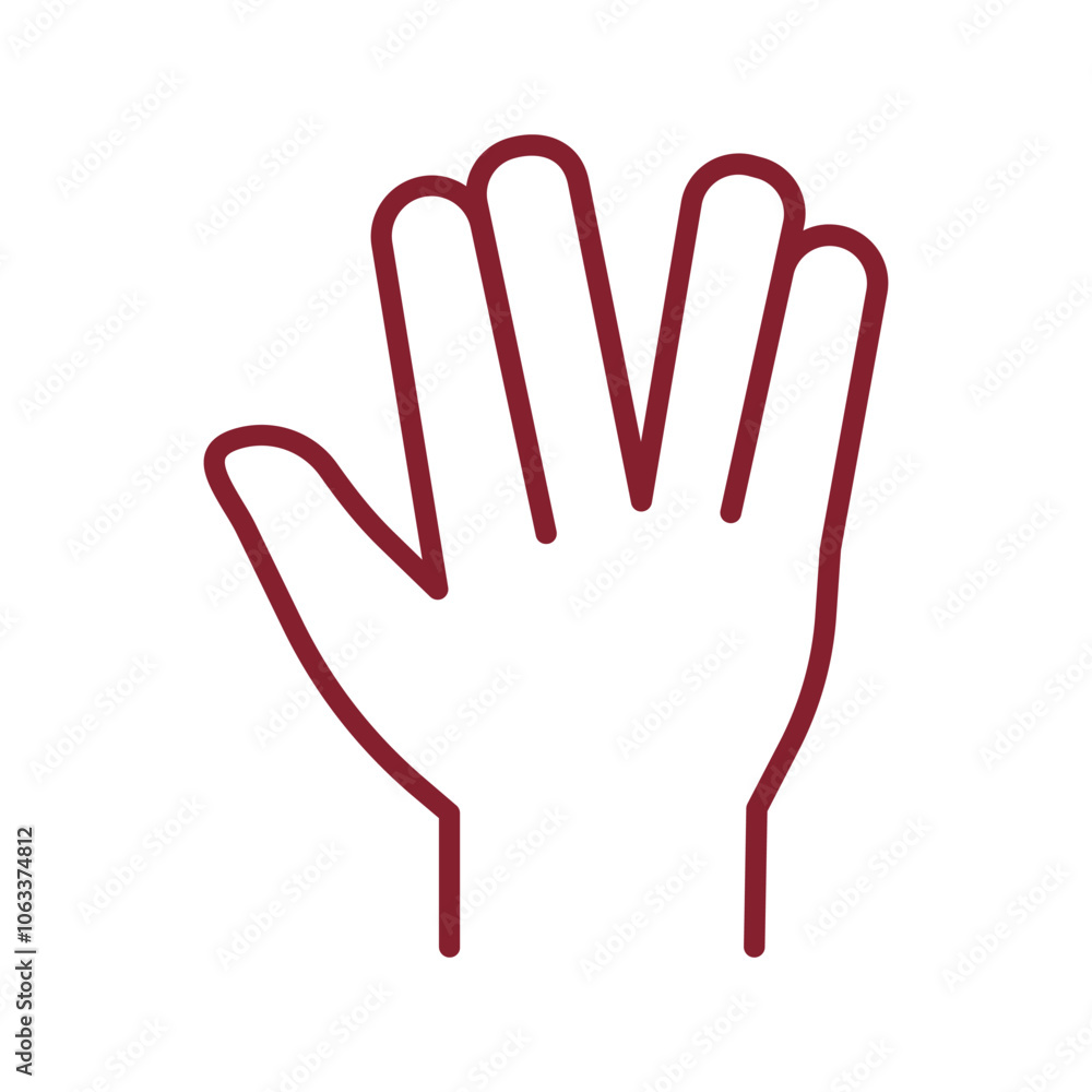 Vulcan Salute Vector Icon Vulcan Salute Vector Icon