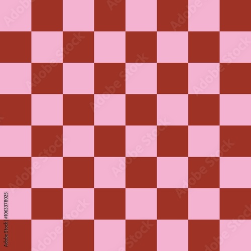 Checkered Seamless Design Pattern Red and Pink