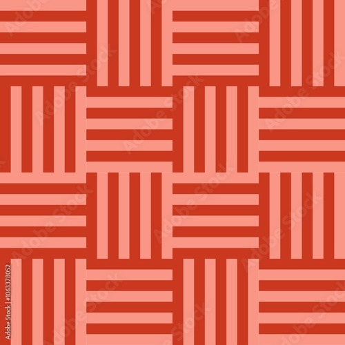 Cross Line Seamless Pattern Design Red