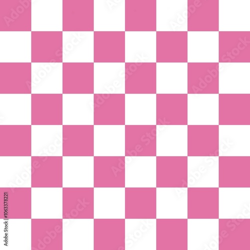Checkered Seamless Pattern Design Pink and White