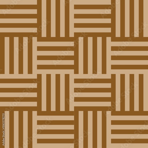 Cross Line Seamless Pattern Design Brown