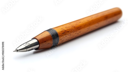 Wallpaper Mural Vintage wooden ballpoint pen resting on a plain desk or workspace surface,ready to be used for writing,drawing,sketching,and other creative tasks. Torontodigital.ca