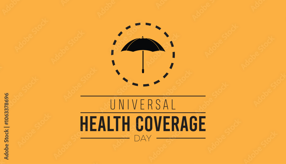 Universal health coverage day is observed every year on December. Medical Healthcare Awareness concept. background, placard, banner template Vector illustration design.
