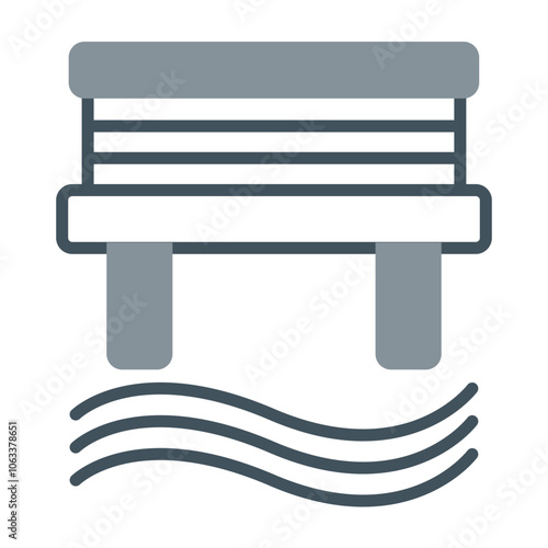 Water Bridge Icon Design