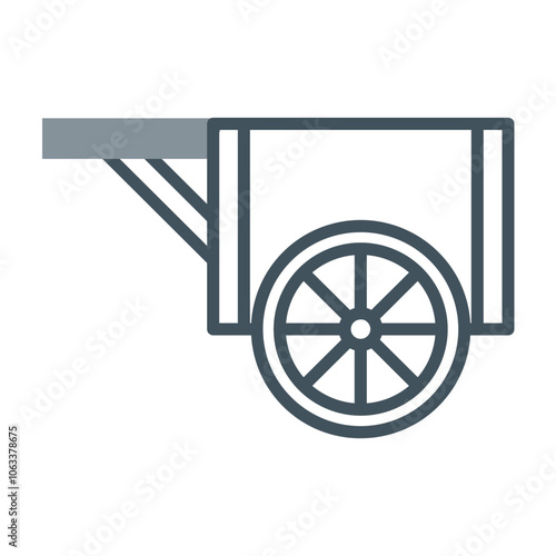 Wood Cart Icon Design