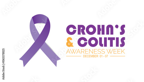 Crohn’s and Colitis Awareness Week is observed every year on December. Medical Healthcare Awareness concept. background, placard, banner template Vector illustration design.