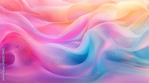 Three-dimensional gradient trendy fluid liquid ink painting colorful in canvas texture background wallpaper, abstract background with wave colorful painting, gradient trendy mesh background