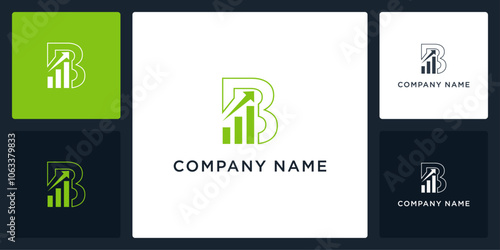Abstract letter B business logo and icon editable vector