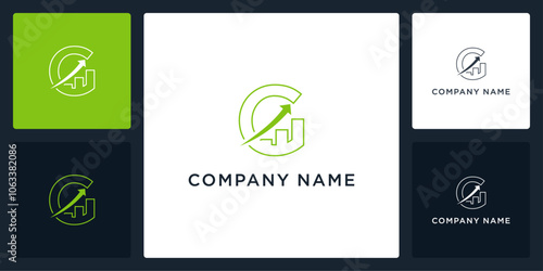 Letter G investment logo and icon editable vector