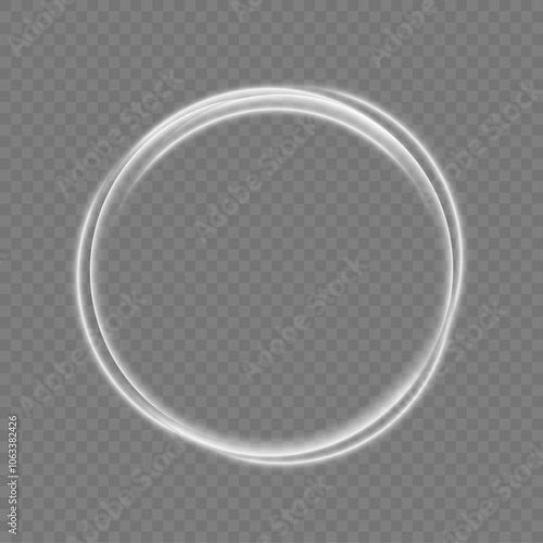 Glitter silver neon circle ring frame & sparkle flash light star shimmer vector on black background, shiny glowing metal white grey round line planet curve, futuristic web poster card print template