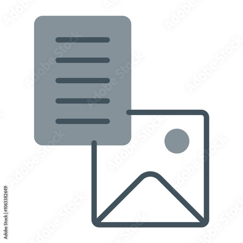 Text To Image Vector Icon Design