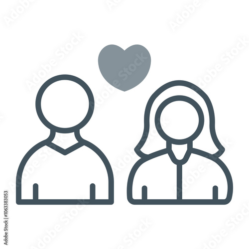 Realtionship Vector Icon Design