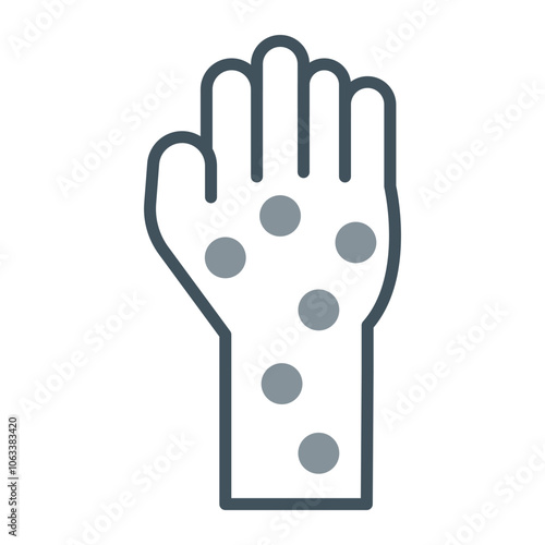 Hand Rash Vector Icon Design