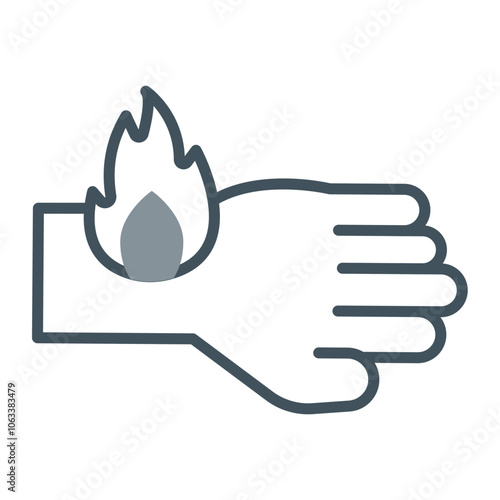 Flaming Skin Vector Icon Design