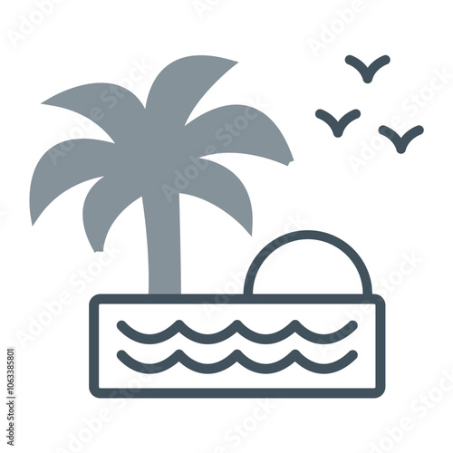 Oasis Vector Icon Design