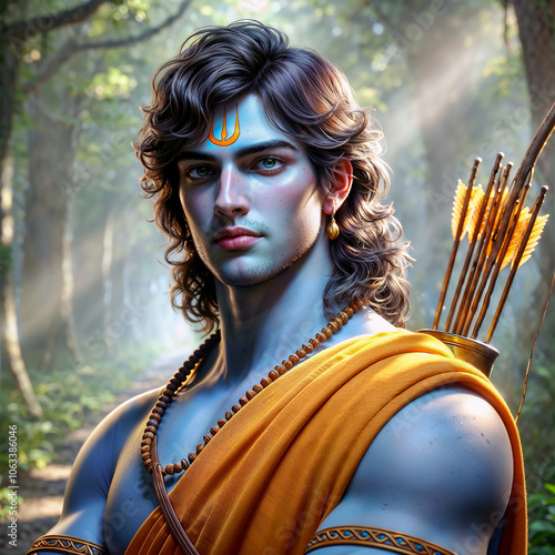 Lord shri ram Ram, forest view photo