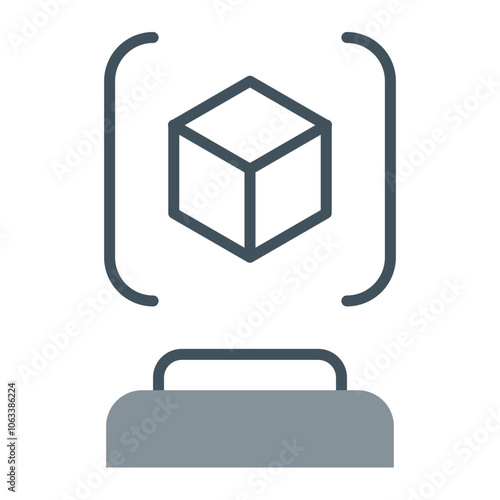 3d Scanner Icon Design