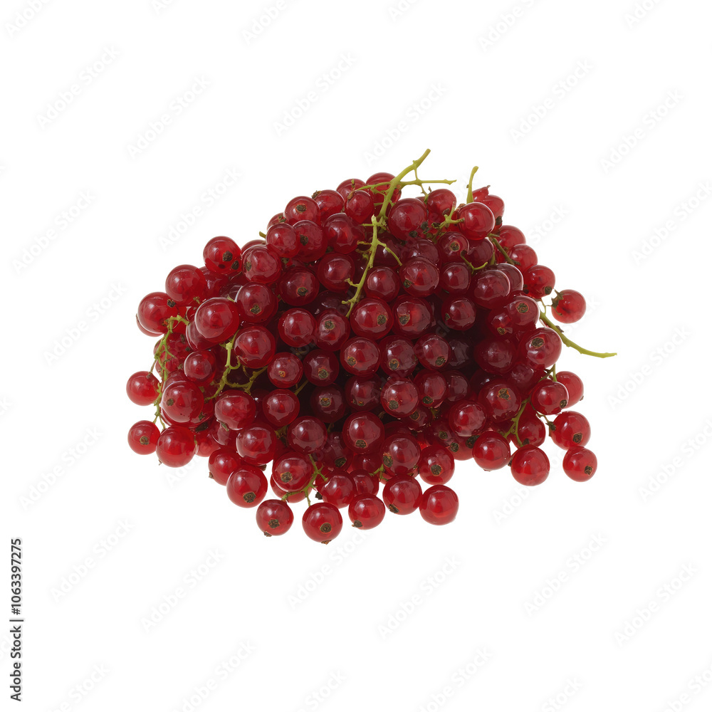 Fresh Red Currants Isolated on White Background Fresh Red Currants Isolated on White Background
